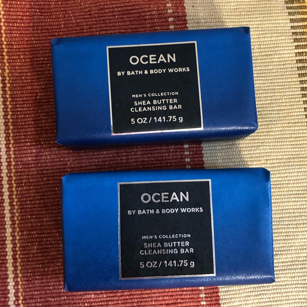 Bath & Body Works Ocean Mens Collection Shea Butter Cleansing Bar Set of 2